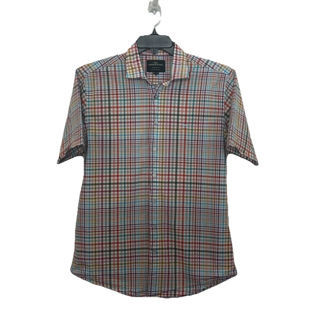 Rodd & Gunn Original Fit Short Sleeve Button Up Shirt Mens M, Pretty Plaid Italy